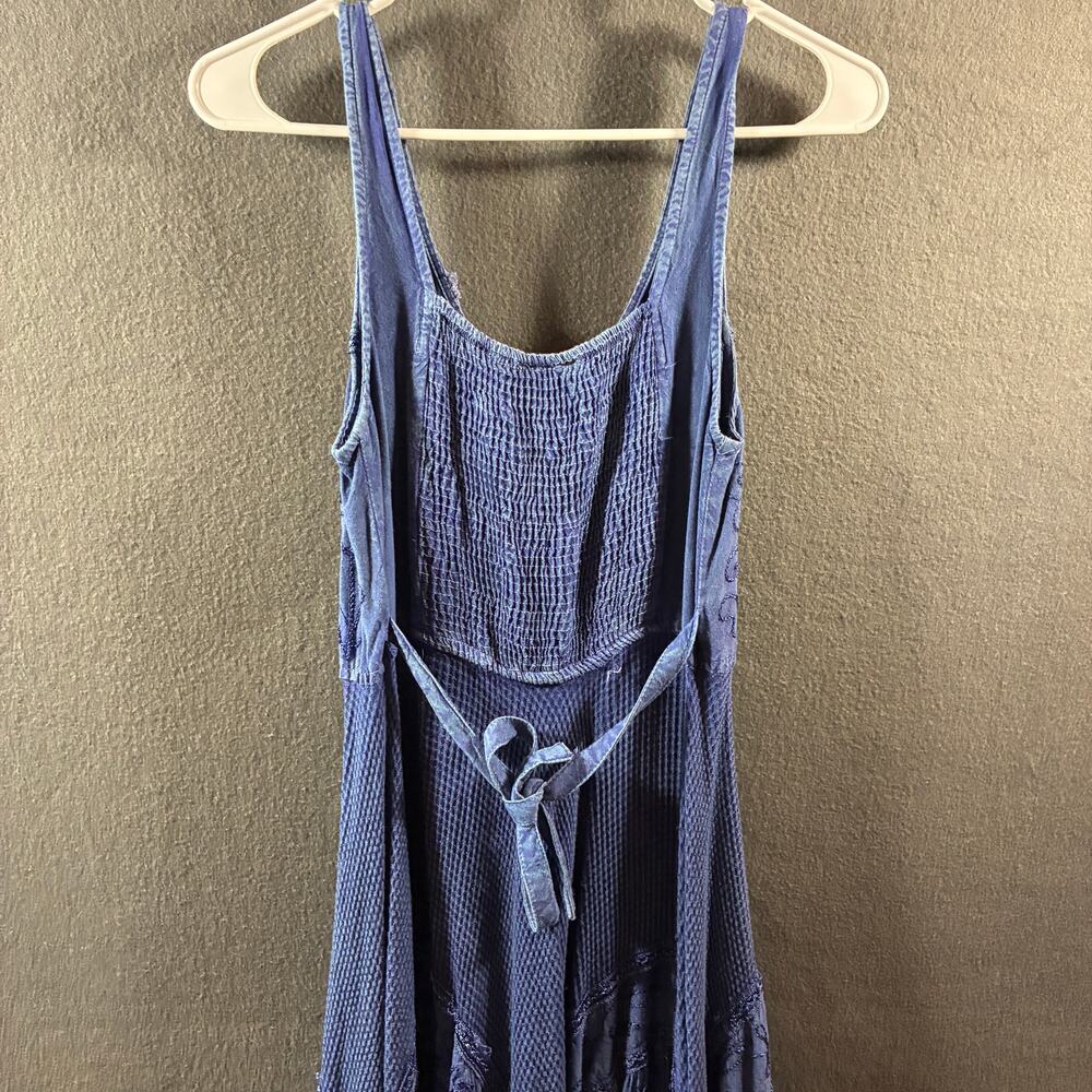y2k women babydoll dress‎ medium blue fairy grunge whimsigoth western festival - Picture 7 of 9